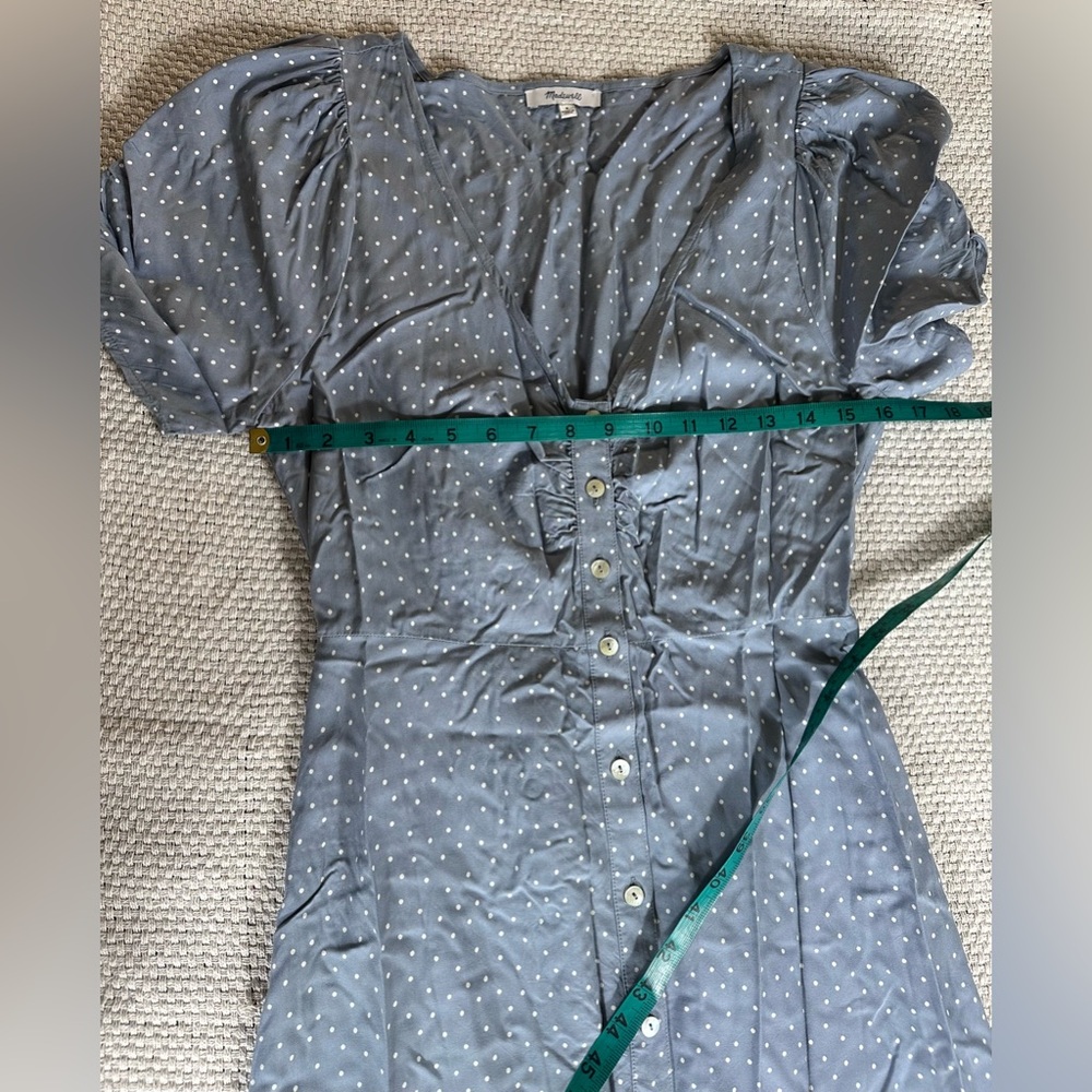 Madewell Leedra Button-Front Midi Dress in Dot - Size 6 - Picture 9 of 11